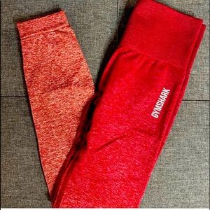 Gymshark ombré red leggings